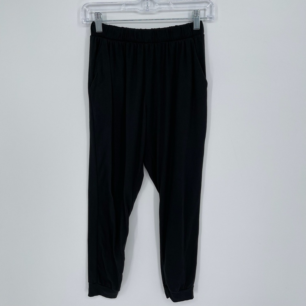 Texas True Threads Women's Black Elastic Waist Pocket Jogger Pants Size Small